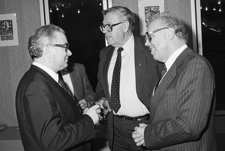 Fotografia 3: Reception at the European Parliament in Strasbourg in November 1986.