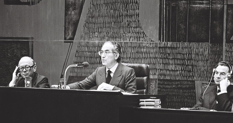 European Parliament, during a session in Luxembourg in March 1977.