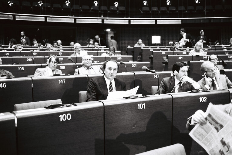 Fotografija 9: The MEP Ettore Giovanni ANDENNA during a session in Strasbourg in March 1987.