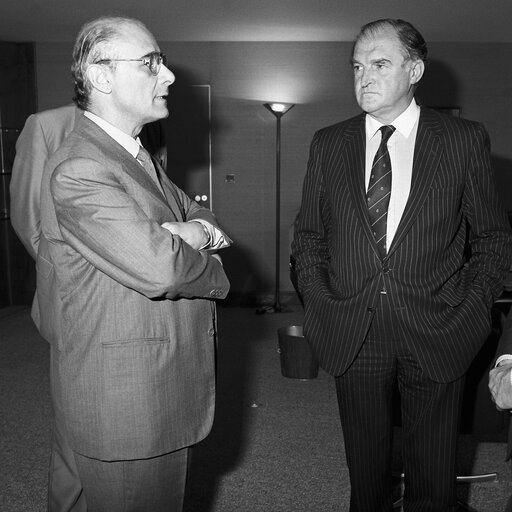 Fotogrāfija 1: Lord PLUMB - EP President at the European Parliament in Strasbourg