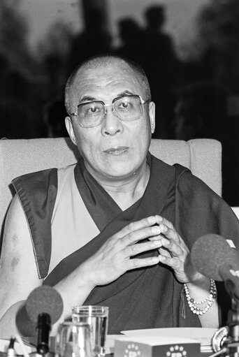 Zdjęcie 10: Visit of the Dalai Lama at the European Parliament in Strasbourg. Press Conference