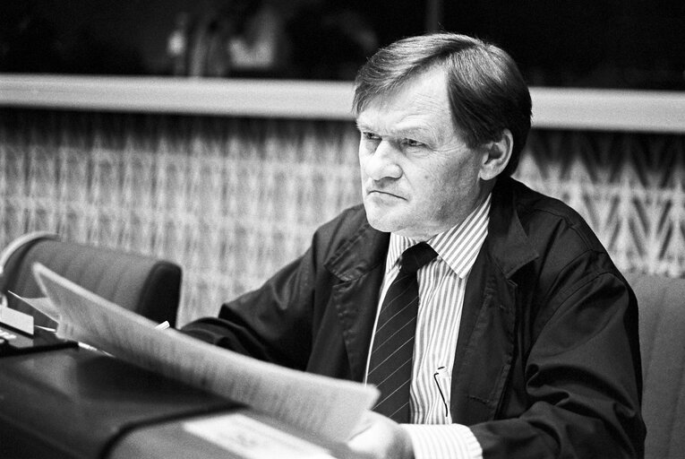 Fotografi 13: Plenary Session at the European Parliament in Strasbourg in May 1987