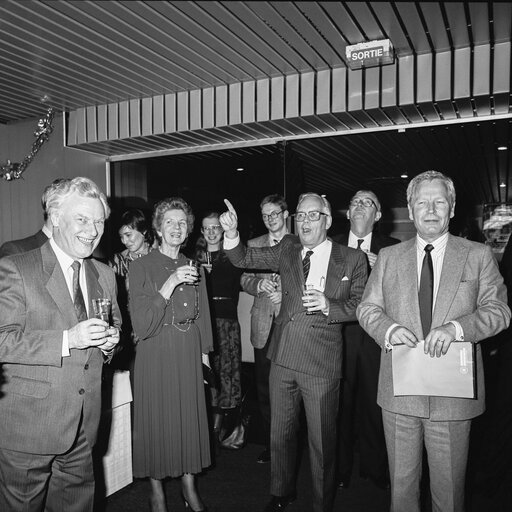 Reception for Prime Minister of Denmark at the European Parliament in Strasbourg In December 1987