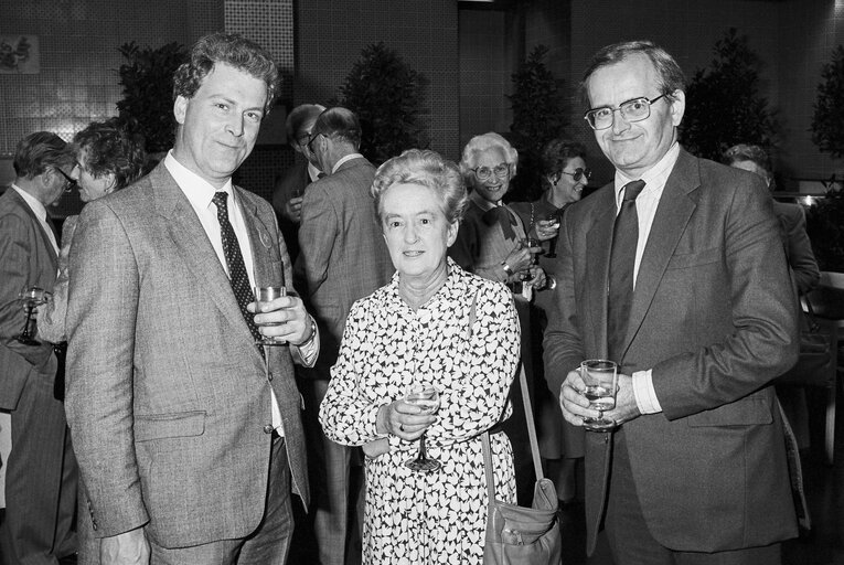 Reception at the European Parliament in Strasbourg in November 1986.