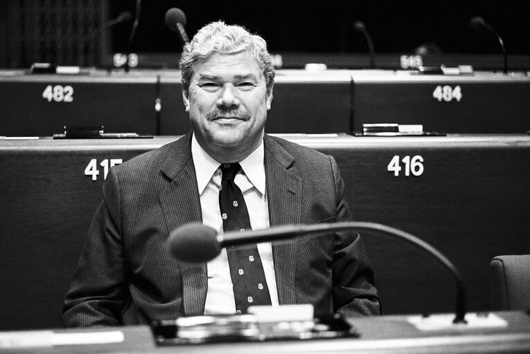 Fotografi 17: Plenary Session at the European Parliament in Strasbourg in May 1987