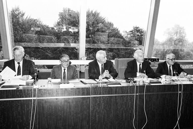 Photo 2: Meeting with  Ariel SHARON Minister of Industry and Commerce at the European Parliament in Strasbourg