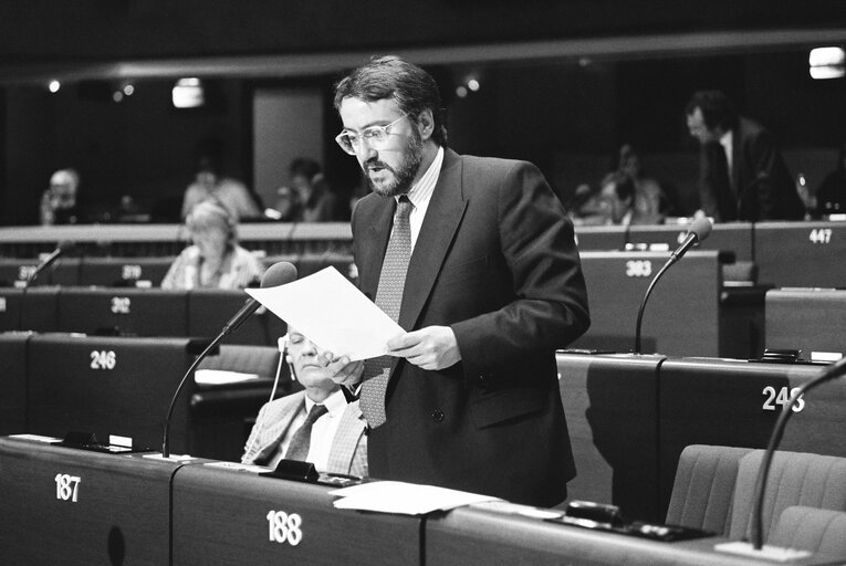 Plenary Session at the European Parliament in Strasbourg in May 1987