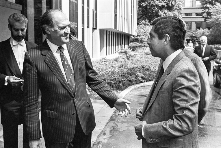 Visit of President of Costa Rica at the European Parliament in Strasbourg in May 1987