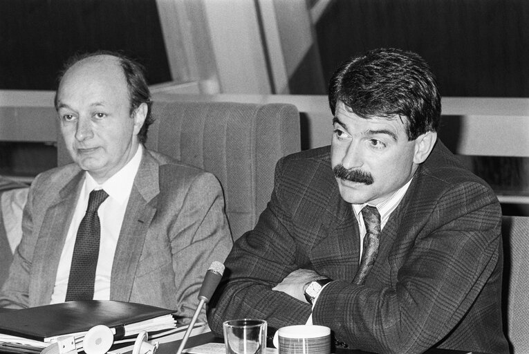 Foto 10: Meeting ' La presse libre: Porte parole de l'autre Europe ' at the European Parliament in Strasbourg in May 1987