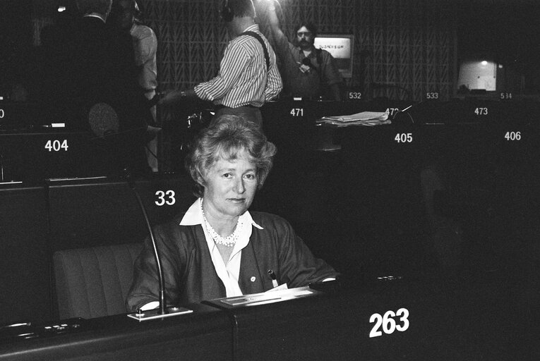 Portrait of MEP Gepa MAIBAUM in Strasbourg