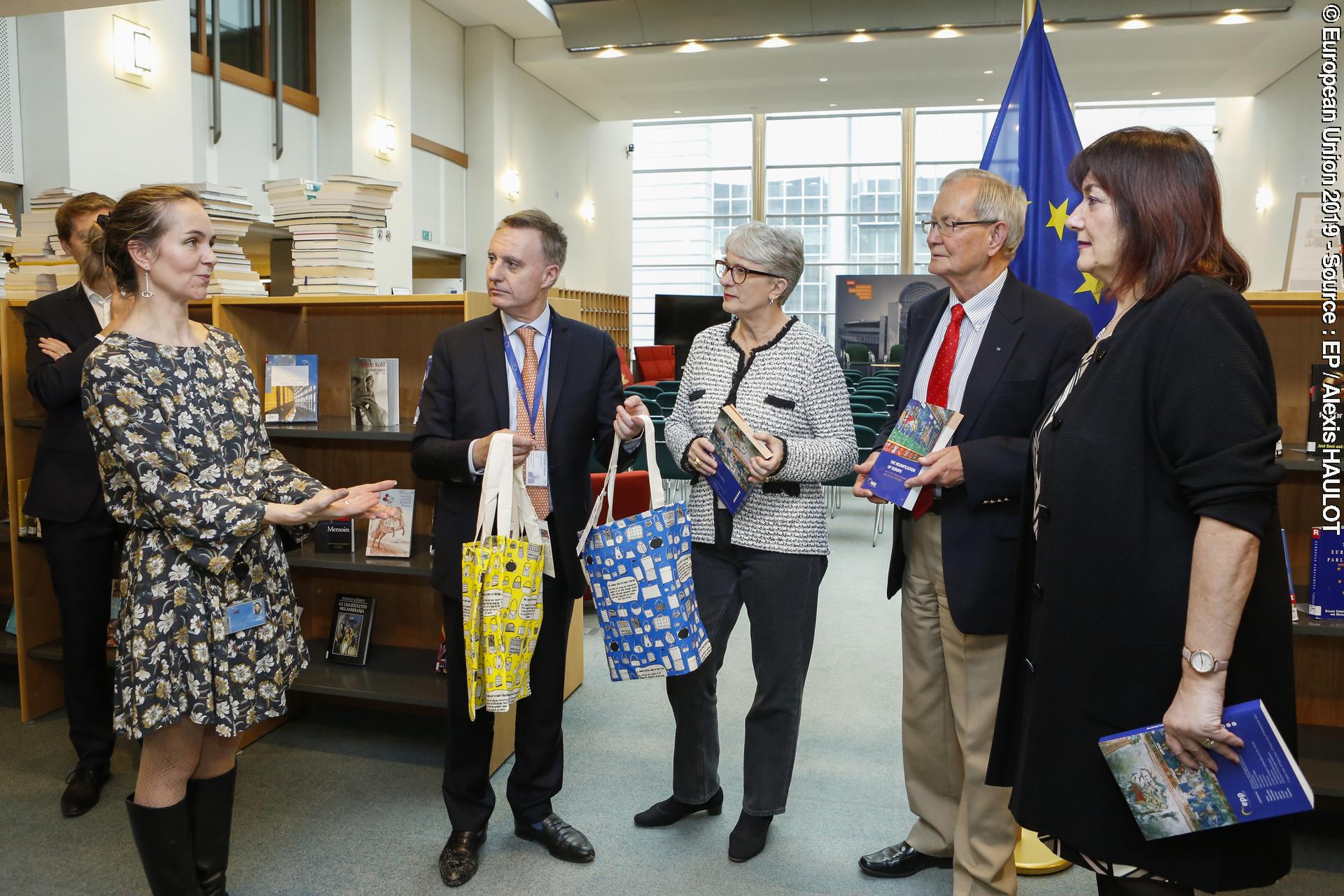 Book ' Reunification of Europe ' given to three MEPs