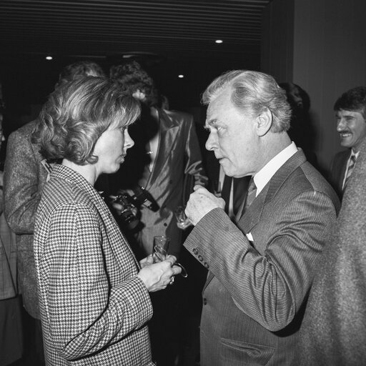 Foto 12: Reception for Prime Minister of Denmark at the European Parliament in Strasbourg In December 1987