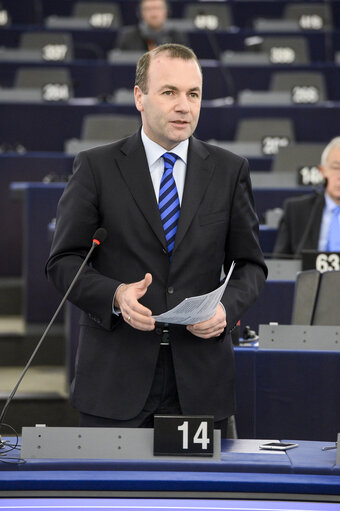 Foto 3: European Council President address the EP on the last European Council EUCO