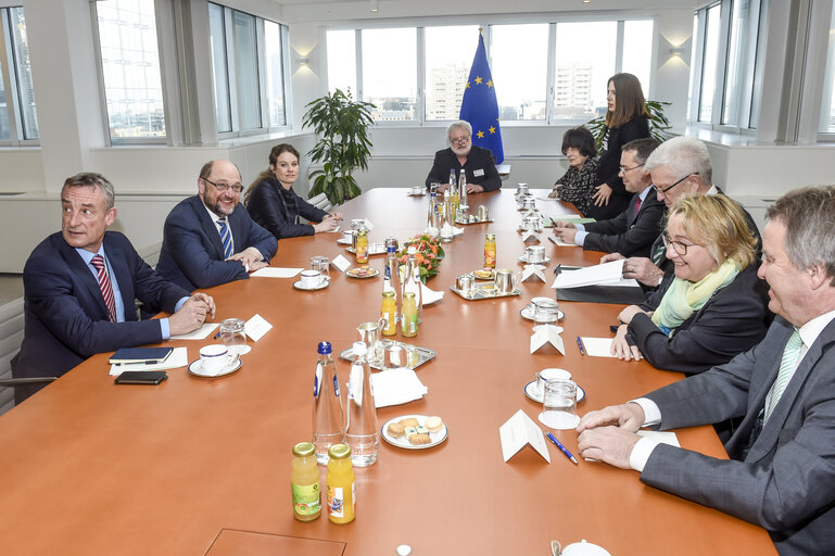 Martin SCHULZ - EP President meets with Winfried KRETSCHMANN, President of Baden-Wurttemberg