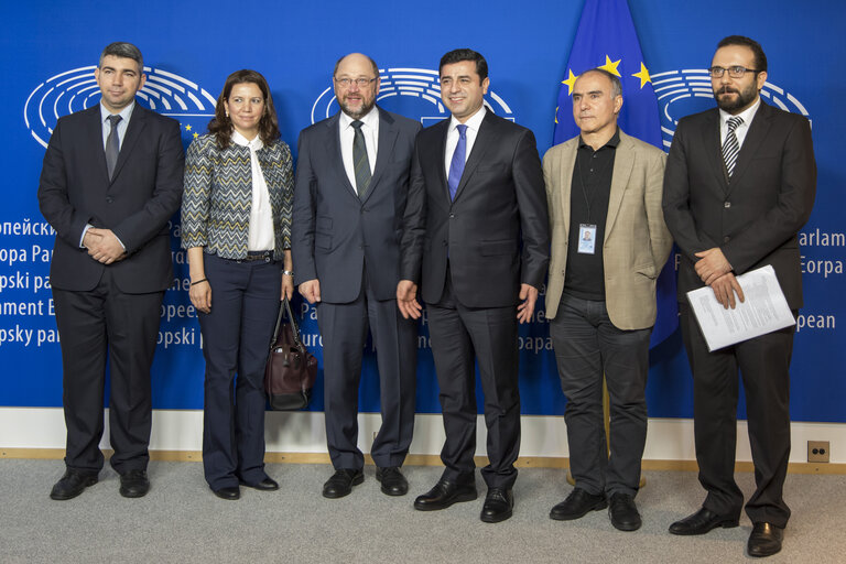 Martin SCHULZ - EP President meets with with Selahattin DEMIRTAS, leader of the Peoples' Democratic Party (HDP) Turkey