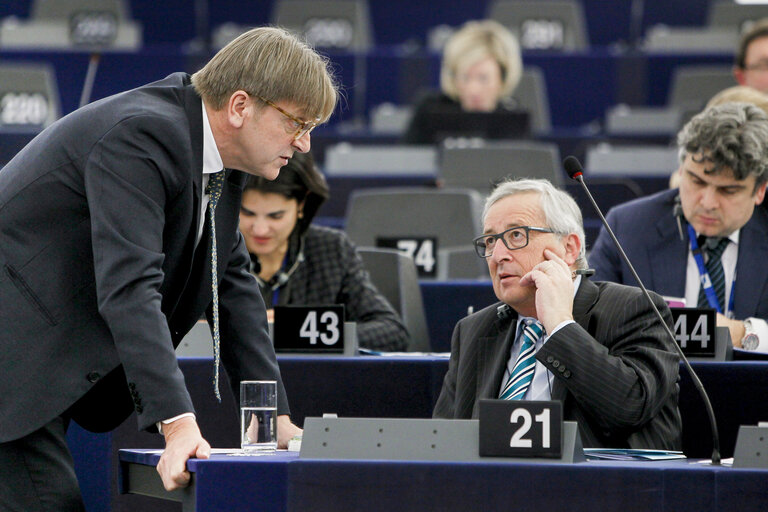 Fotografi 4: Plenary session week 05 2016 in Strasbourg - Preparation of the European Council meeting of 18 and 19 February 2016 Council and Commission statements