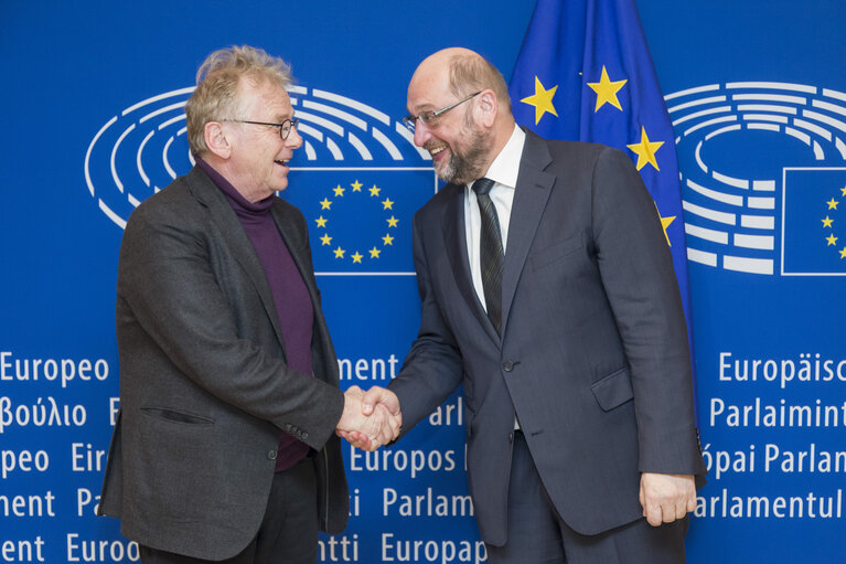 Martin SCHULZ - EP President meets with Daniel COHN BENDIT