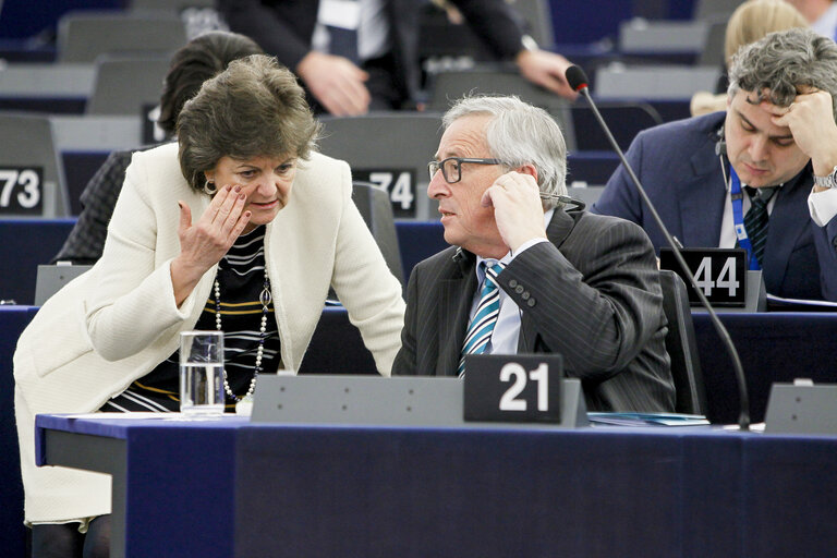 Fotografi 3: Plenary session week 05 2016 in Strasbourg - Preparation of the European Council meeting of 18 and 19 February 2016 Council and Commission statements