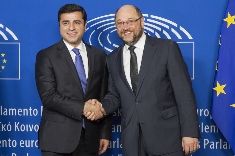 Martin SCHULZ - EP President meets with with Selahattin DEMIRTAS, leader of the Peoples' Democratic Party (HDP) Turkey