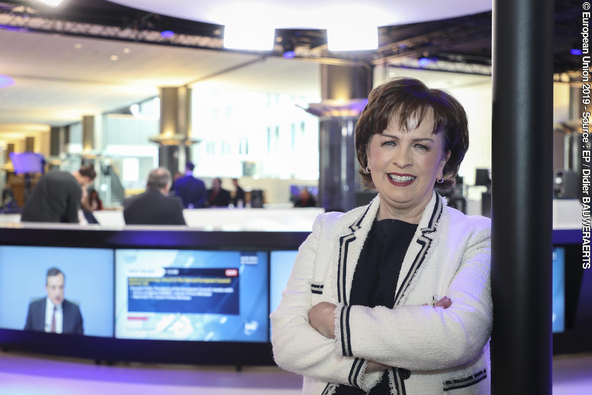 Diane DODDS in the EP in Brussels