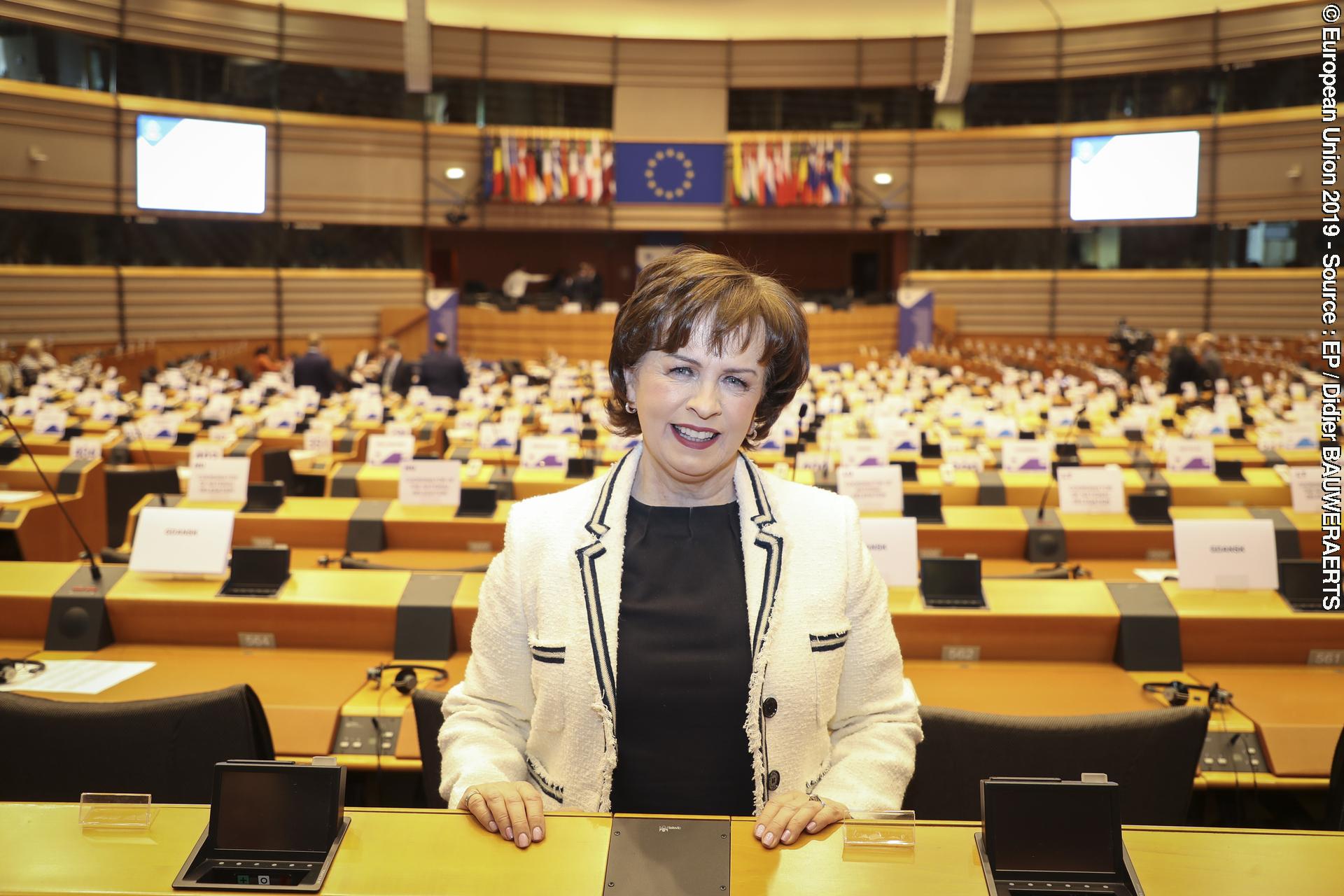 Diane DODDS in the EP in Brussels