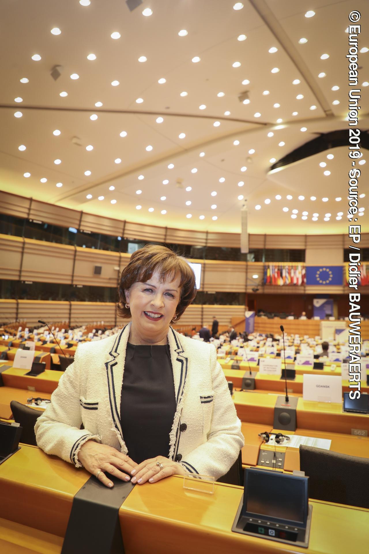 Diane DODDS in the EP in Brussels