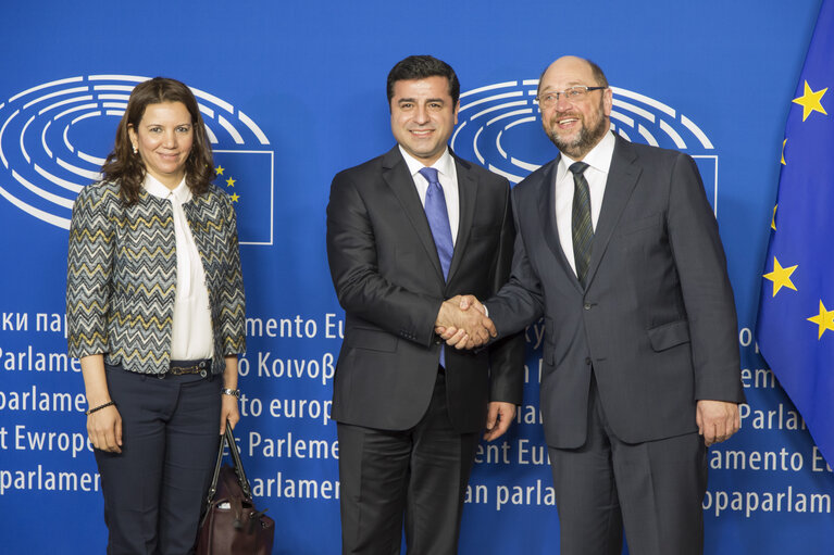 Martin SCHULZ - EP President meets with with Selahattin DEMIRTAS, leader of the Peoples' Democratic Party (HDP) Turkey