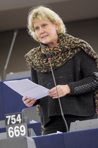 Φωτογραφία 5: Nadine MORANO in plenary session week 05 2016 in Strasbourg