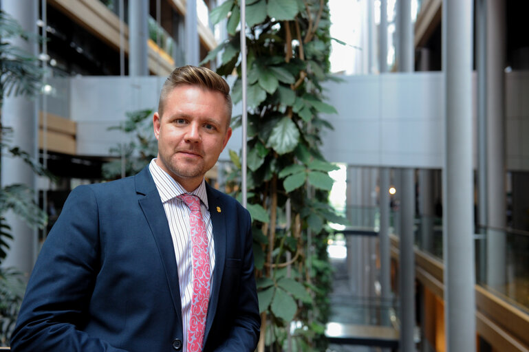 Fredrick FEDERLEY Mep inside the Parliament