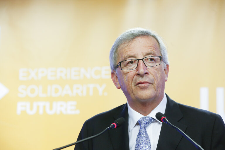 Suriet 6: EE2014 European election night. Statement of Jean Claude JUNCKER, candidate for the EC