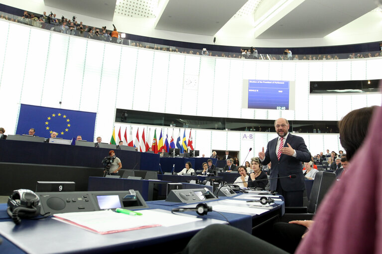 Fotografia 32: Plenary session week 27-2014 - Opening of the plenary and election of the President of the Parliament (first ballot)