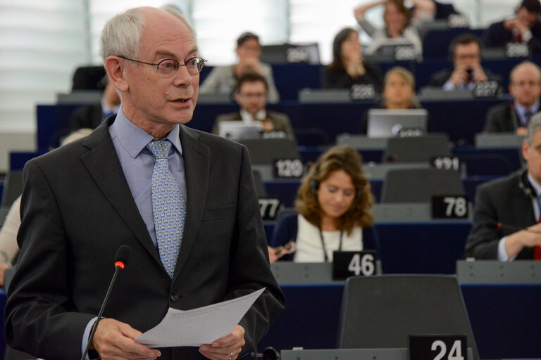 Fotografija 5: Plenary session week 27 2014 Conclusion of the European, Council meeting