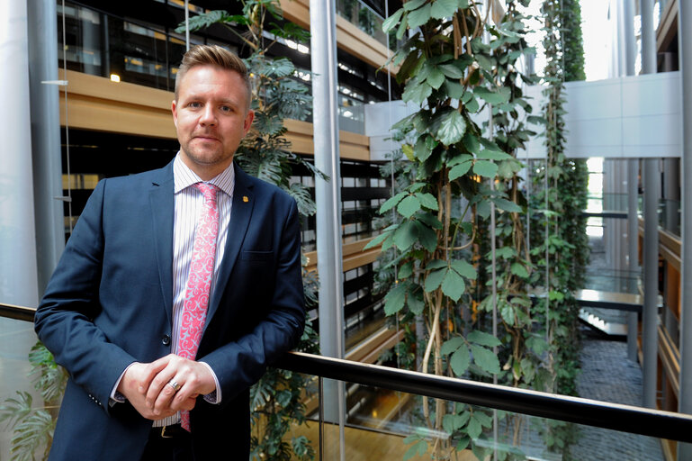 Fredrick FEDERLEY Mep inside the Parliament