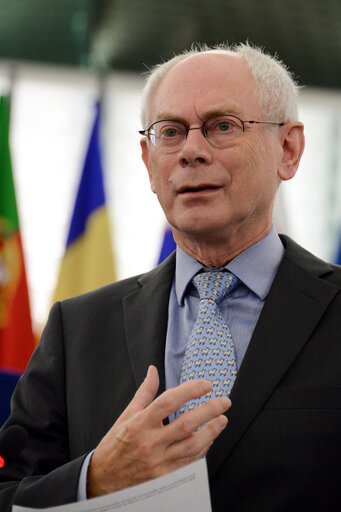Fotografija 1: Plenary session week 27 2014 Conclusion of the European, Council meeting