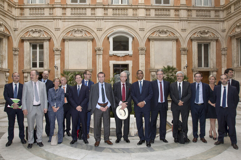 Zdjęcie 33: The European Parliament members during a meeting with Italian MPs in Rome, Italy, 23 June 2014. Next month Italy will take the reins of the rotating six-month duty presidency of the European Union.