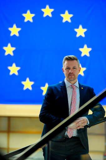 Fredrick FEDERLEY Mep inside the Parliament