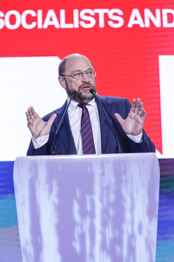 Fotografia 16: EE2014 European election night. Statement of Martin SCHULZ once the European elections results have been published.