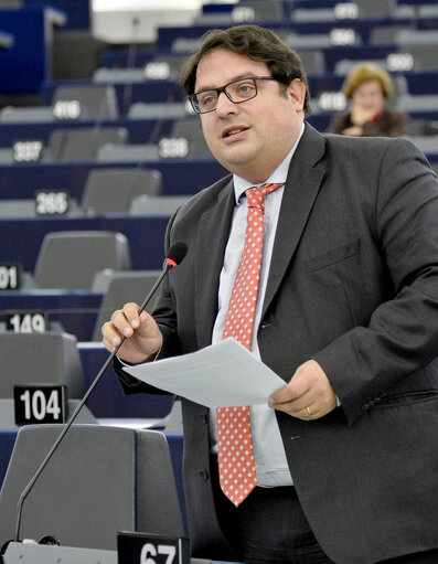 Φωτογραφία 3: Francesc GAMBUS in plenary session week 03 2016 in strasbourg