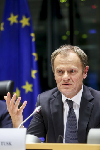 Foto 1: Donald TUSK - President of the European Council meets with S&D Group's members