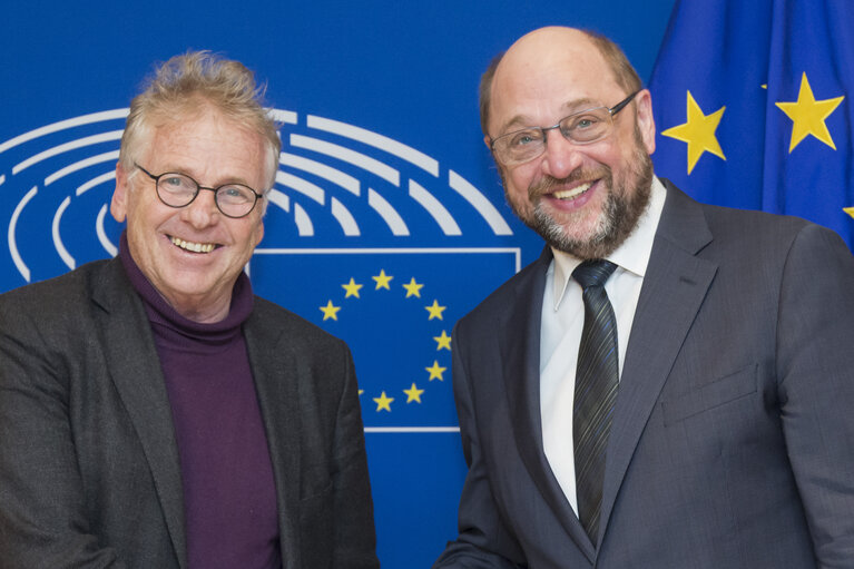 Martin SCHULZ - EP President meets with Daniel COHN BENDIT