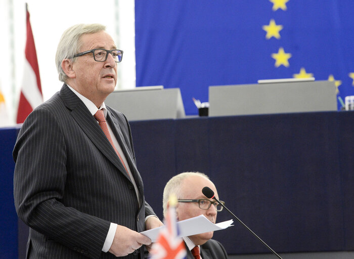 Foto 9: European Council President address the EP on the last European Council EUCO