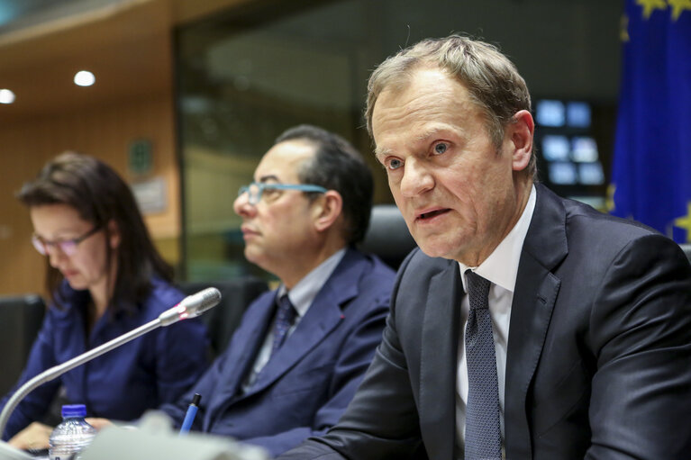 Foto 13: Donald TUSK - President of the European Council meets with S&D Group's members