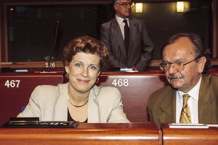 MEPs during the plenary session at the EP in Strasbourg