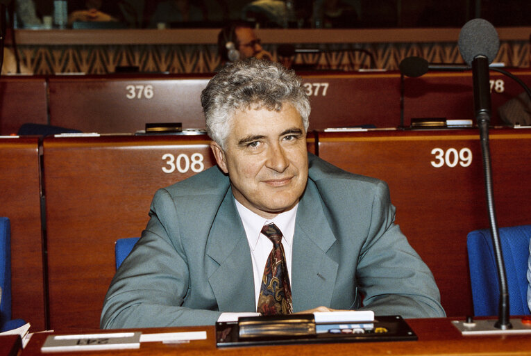 MEP Michel HERVE during the plenary session at the EP in Strasbourg