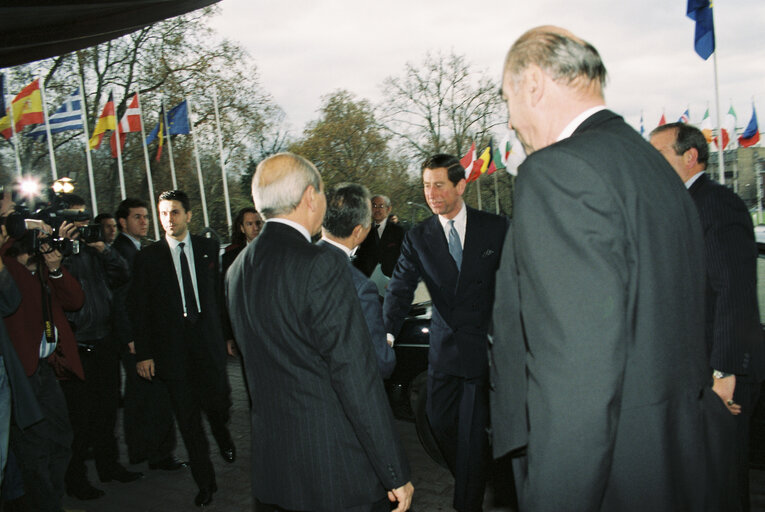 Official visit of Prince Charles to European Parliament In Strasbourg