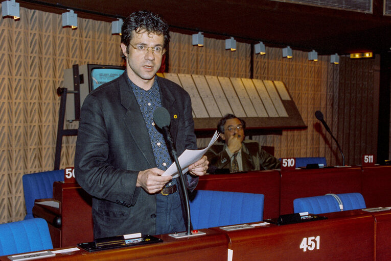 Photo 40: MEP Bruno BOISSIERE during the plenary session at the EP in Strasbourg