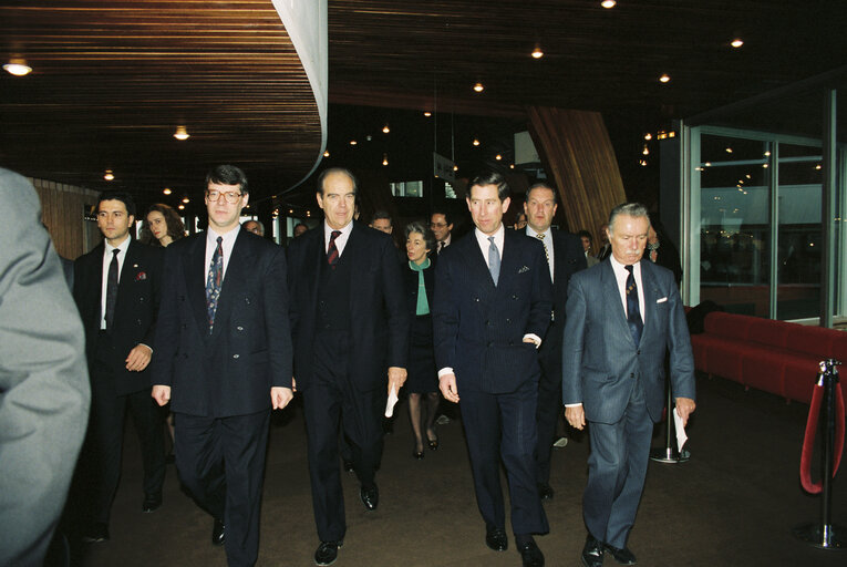 Official visit of Prince Charles to European Parliament In Strasbourg