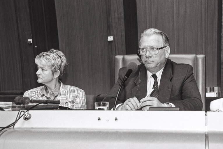 (Hans) Johannes Wilhelm PETERS during a plenary session in Strasbourg