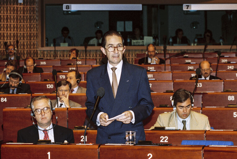 Photo 7: Belgian MFA, Willy CLAES during the Plenary session at the EP in Strasbourg