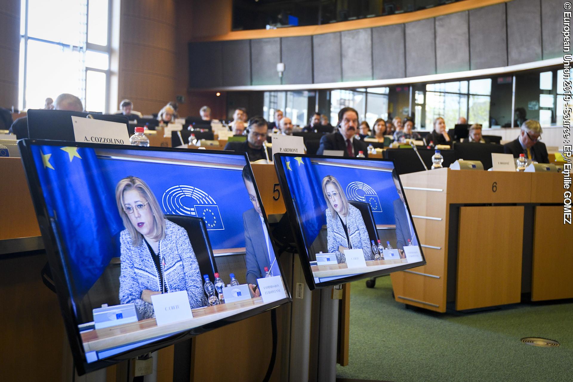 Foto 6: REGI Committee meeting - Exchange of views with Corina CRETU - European Commissioner on Regional Policy